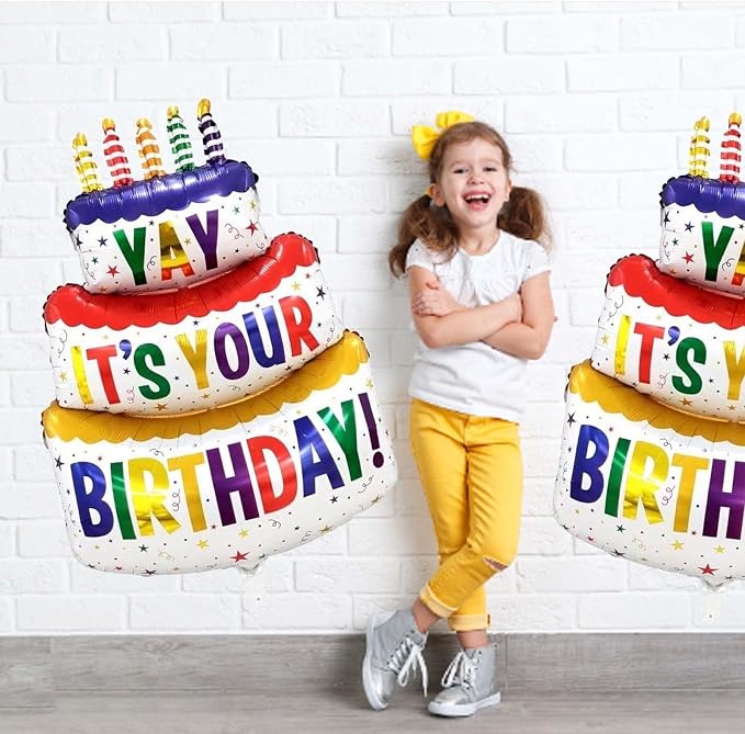 2pcs Happy Birthday Balloon Big 41" Foil Inflated Mylar Balloons - Image 4