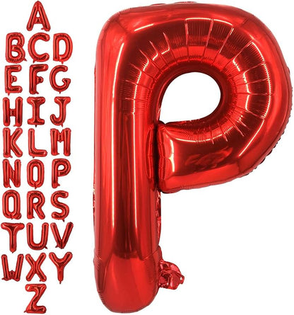40 Inch Red Letter P Balloons, DIY Phrase Foil Alphabet Letter P Balloons DIY by LHOAVWE