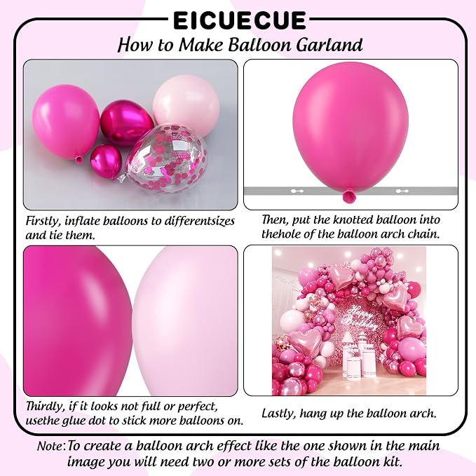 Pink Balloons Garland Arch Kit - Image 3