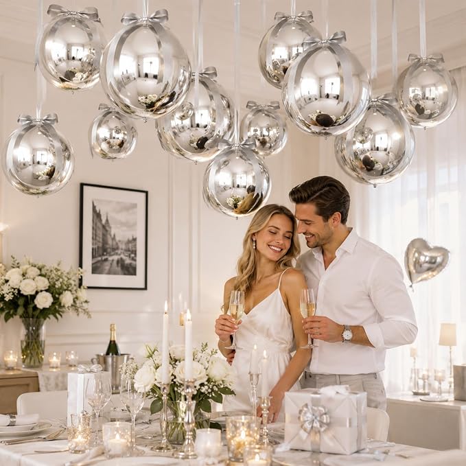 Silver Round Foil Balloons - Image 6