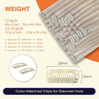 Full Shine Ash Blonde Clip in Extensions Human Hair 22 Inch PU Weft Real Hair Clip in Ash Blonde Highlights Platinum Blonde Silky Straight Remy Hair 8 PCS 120 G