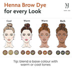 Marie-José & Co Henna Dye Set - Professional Grade Henna Tint for Spot Coloring - Good for 50 Applications (Dark Brown)