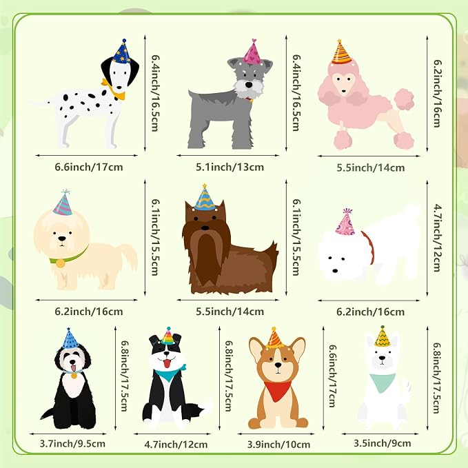Hooqict Dog Birthday Banner Puppy Themed Party Decorations Dog Garland Banner - Image 4