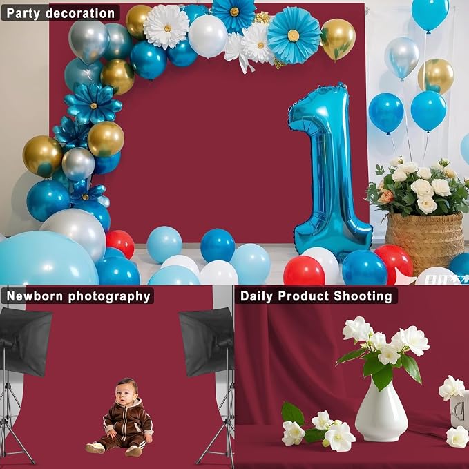 Burgundy Photography Backdrop for Photoshoot, 10x20 FT | Versatile Studio Photo - Image 5