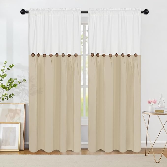 Farmhouse Cotton Linen Curtains by FRAMICS