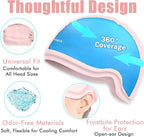 Chemotherapy Cold Caps, Ice Cap for Chemo, Chemotherapy Must Haves for Women, Chemo Care Package for Women, Ice Cap for Migraines, Gel Ice Pack for Head, Pink, Cold Compress