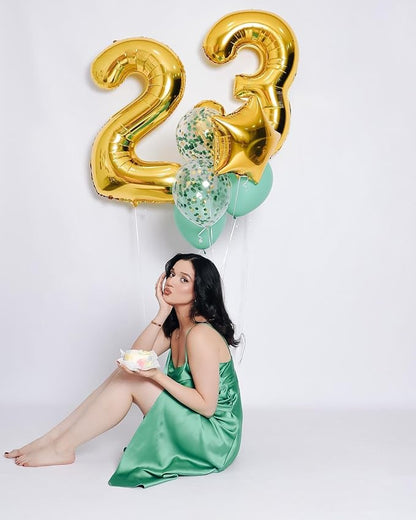 Gold 0 Balloon - Number Balloon 40 Inch, 0th Gold Birthday Decorations | Giant - Image 7