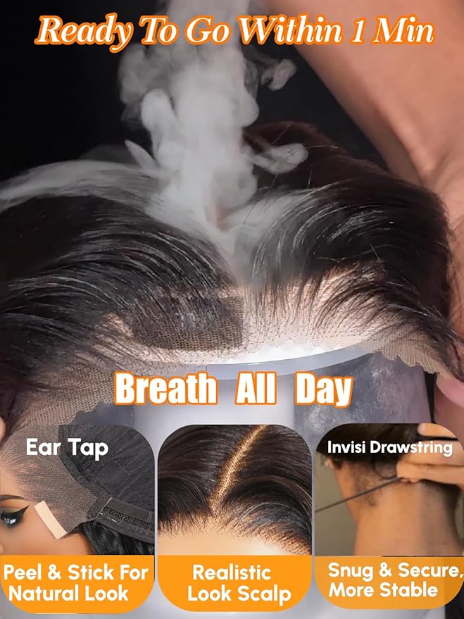 Julia Hair 13x4 Pre Everything Chestnut Brown Highlight Yaki Loose Body Wave Wig With Drawstring Glueless Wigs Human Hair HD Lace Frontal Wig Bleached Knots Ready to Go 26 Inch