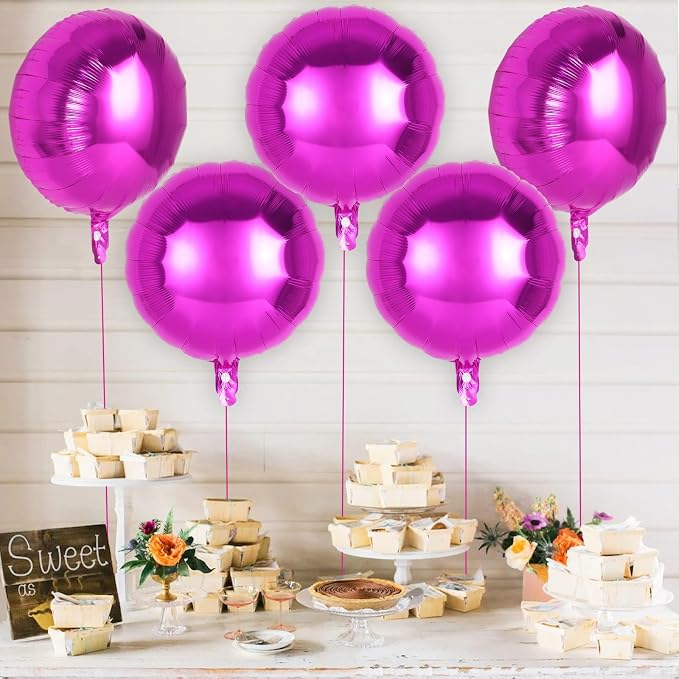 20 Pcs Round Shaped Balloons, 18 Inch Round Foil Balloon, Giant Round Mylar - Image 3