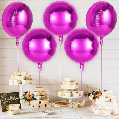 20 Pcs Round Shaped Balloons, 18 Inch Round Foil Balloon, Giant Round Mylar - Image 3
