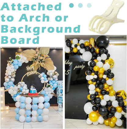 LemonRoad 10 Pack Large Balloon Arch Clips Plastic Transparent Backdrop Spring - Image 7