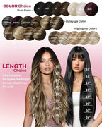 Moresoo Brown Seamless Clip in Hair Extensions Human Hair Short Darkest Brown Hair Extensions Clip ins Invisible for Women 120g/7pcs 14 inch