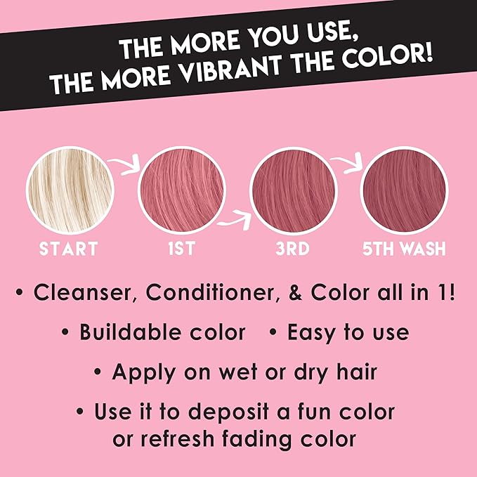 Color Lux Color Cleansing Conditioner, Rose Gold, 3-in-1 Color Depositing Formula, Vegan, Sulfate-Free, Paraben-Free, 8.25 oz