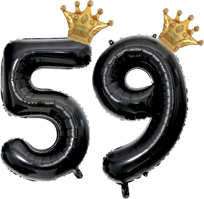 40 inch Large Black 59 Balloon Number by Unknown