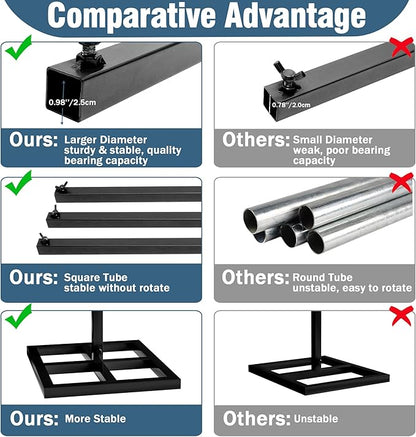 10x10FT Backdrop Stand Heavy Duty Pipe and Drape Kit Black | Adjustable Metal - Image 5
