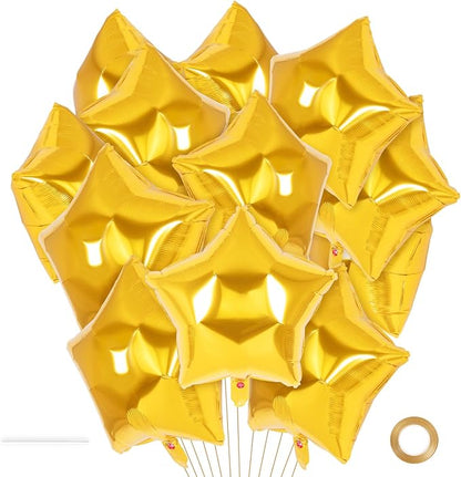 20 Pcs Star Balloons, 18 Inch Star Foil Balloons, Stars Shaped Balloon Mylar by YOTHORN