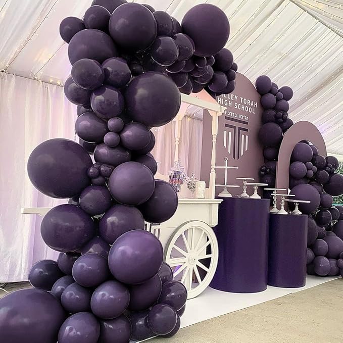 Dark Purple Balloons Double Stuffed Purple Balloon Garland Pastel Lavender by Captank