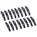 16 PCS Snap Hair Clips Metal Barrettes for Women Non Slip Barrettes for Thick and Thin Fine Hair,Bright Black,2.36 x 0.43 Inches.