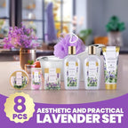 Spa Gifts for Women - Spa Luxetique Bath Baskets for Women, 8 Pcs Lavender Bath Sets with Bubble Bath, Lotion, Birthday Sets, Mothers Day Gifts for Mom, Christmas Gifts for Her