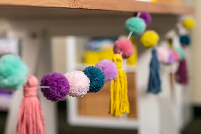 Teacher Created Resources Oh Happy Day Pom-Poms and Tassels Garland - Image 2