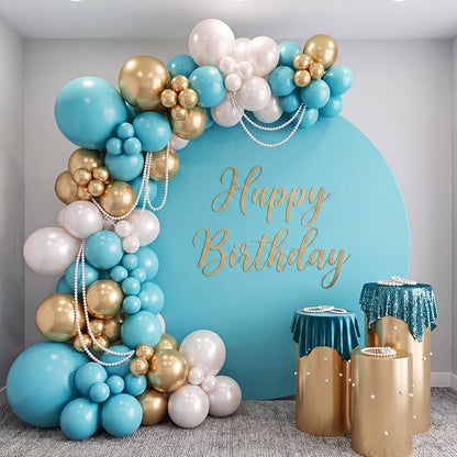 RUBFAC 135pcs Teal Blue Balloons Different Sizes 18 12 10 5 Inch Turquoise Teal - Image 6