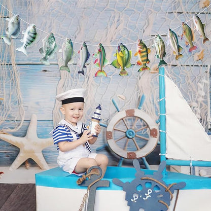 Fish Birthday Decorations Gone Fishing Party Decorations Fresswater Sunfish - Image 8