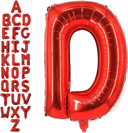 40 Inch Red Letter D Balloons, DIY Phrase Foil Alphabet Letter D Balloons DIY by LHOAVWE
