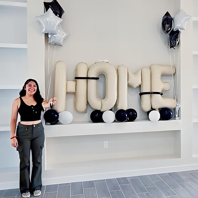 40 Inch Beige HOME Balloon for Housewarming Party Decorations, Large Cream New - Image 9