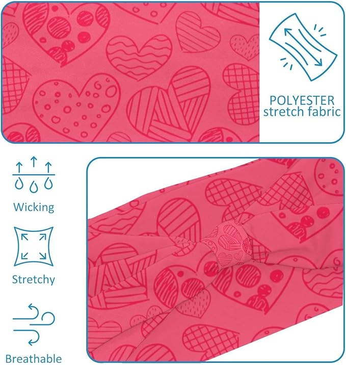 6 Pcs Stretchy Headbands for Women, Absorbed Sport Headband Soft Twist Knotted Headbands for Daily Life Yoga Workout, Dogs Collection Multi Animal