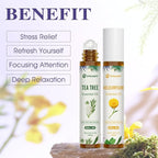 Essential Oil Roll On Set, Natural Aromatherapy Roll On, Relaxation Gift for Women and Men