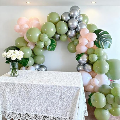 100pcs 5 Inch Small Sage Green Balloons | 5” Mini Olive Green Party Balloons Kit - Image 5