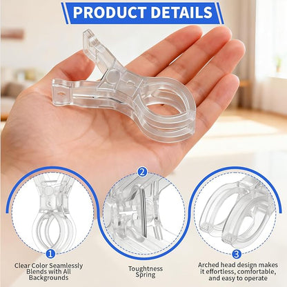 15 Pack Balloon Arch Clips, Large Clear Spring Clamps - Image 4