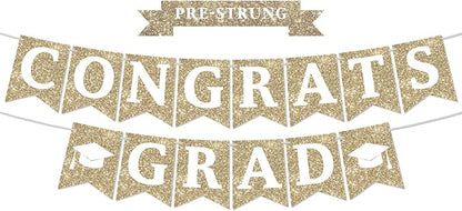 Pre-strung Congrats Banner, Graduation Banner Class of 2025 Graduation by Wakeys