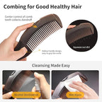 Dandruff Comb Wide Tooth, Stainless Steel Fine Tooth Lice/Psoriasis Scalp Detox Comb for Women, Men & Kids, Professional Portable Sweep/Massage/Clean Shower Brush Tool for Hair Care/Growth (Blue)