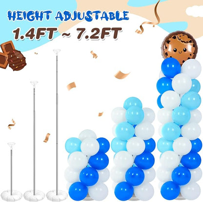 Jenaai 2 Set 163 Pcs Cookie Party Balloons Column Stand Kit Chocolate Chip - Image 5