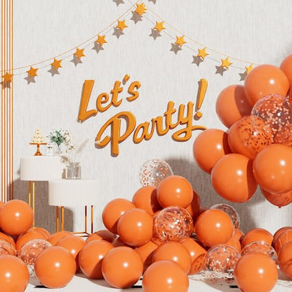 RainbowQ Orange Balloons 55Pcs 12 Inch Confetti Latex Helium Party Balloon | - Image 6