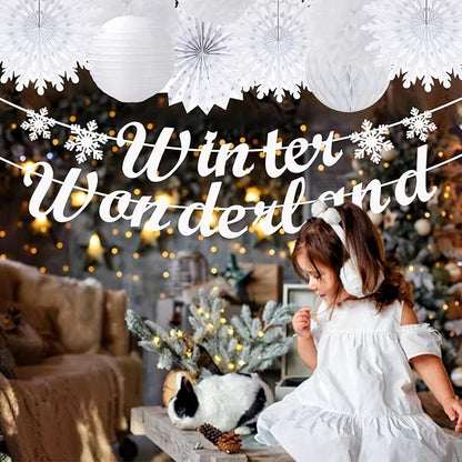 Winter-Wonderland Christmas-Snowflake White Party-Decorations - Image 3