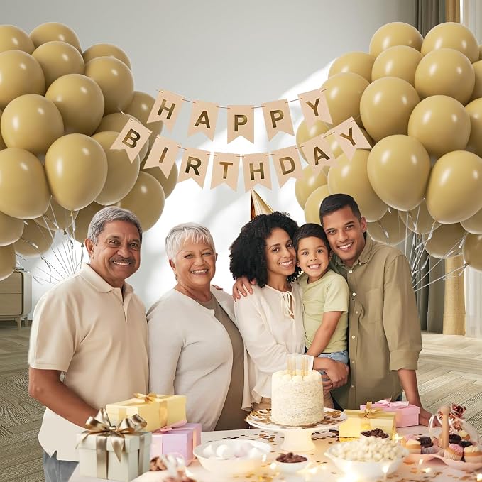 Tan Balloons 12 inch, Light Brown Latex 50pcs Party Balloons | Boho, Baby Shower - Image 8