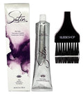 Practice SIeekshop Brush + 𝐒𝐚tin Hair Color, D𝐞v𝐞𝐥o𝐩𝐥us Ultra Vivid Fashion Colors, (NEWEST 2024-2025 VERSION) ALOE VERA BASE Low Ammonia Cream Haircolor Dye (4MR - Red Mahogany Chestnut)