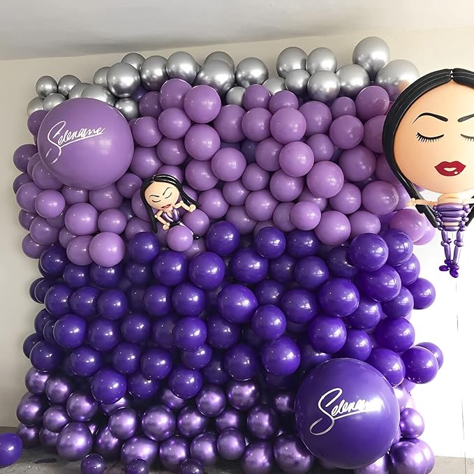 Voircoloria 105pcs Dark Purple Party Latex Balloons, 12inch | - Image 5