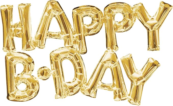 Amscan Gold "Happy B-day" Balloon Letters by AmscanPartySupplies
