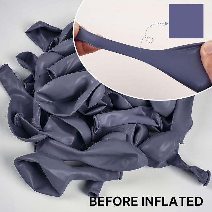 PartyWoo Dusty Blue Balloons 50pcs Navy Slate Blue Boho Neutral Color | 12 Inch - Image 2