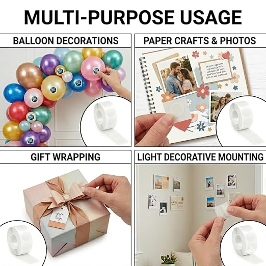 200 Pcs Clear Glue Points Dots Double Sided Sticky Adhesive - Image 4