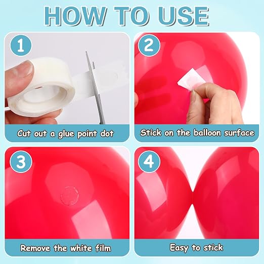 UPINS 3000Pcs Glue Points Dots Removable Balloon Glue Adhesive Dots | 30 Rolls - Image 3