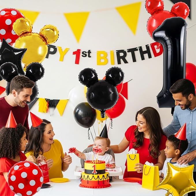 Vuzvuv Red Black Gold Foil Balloon Set - Image 5