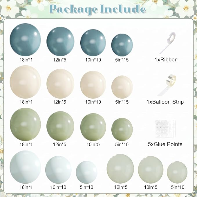 Blue and Green Balloon Arch Kit - Image 2