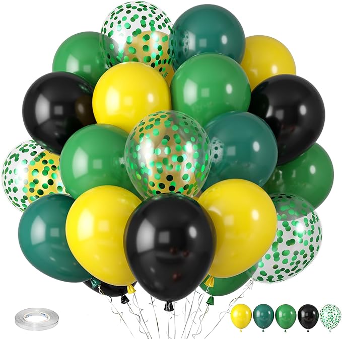 Green and Yellow Balloons, Tractor Balloons Football Sport Theme Balloon by Paready
