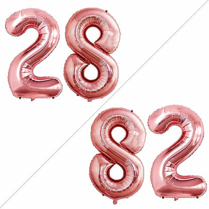 Number 28 Balloons for 28th Birthday Party Decorations, 42 Inch Jumbo Foil by GOER