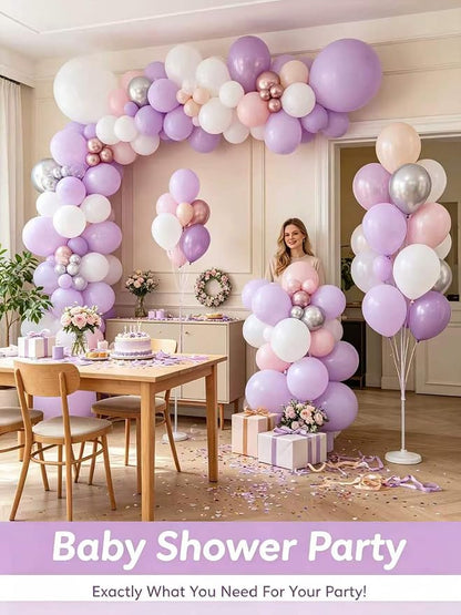 Lavender Balloons 125 pcs Different Sizes of 18 12 10 5 Inch Light Pastel - Image 8