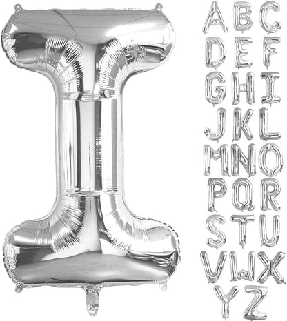 Lovoir 40 Inch Large Silver Letter I Balloons Big Size Jumbo Mylar Foil Helium by Lovoir